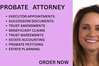 create estate plans, probate petitions, executor filings and beneficiary notices