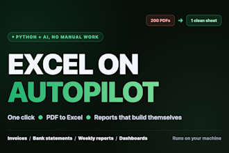 build python excel automation and pdf to excel data extraction