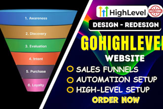 setup and manage gohighlevel website, emails SMS automation sales funnel expert