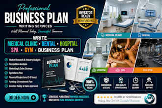 write medical clinic dental hospital spa gym business plan business card design