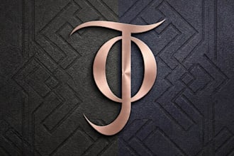 design a modern luxury minimalist monogram logo
