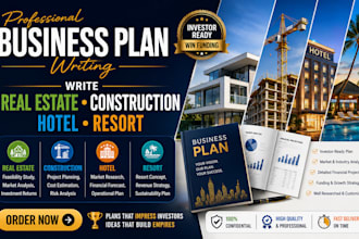 write real estate construction hotel resort business plan business card design