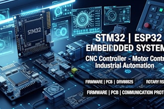 stm32 esp32 cnc controller with motor drivers, sensors, can and rs485