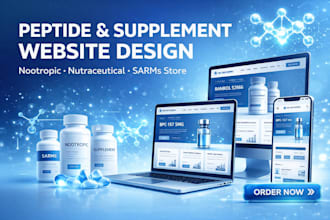 design an fda compliant peptide website, research peptide or sarms store