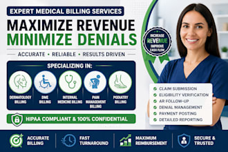 do medical billing for dermatology, dme, internal medicine and podiatry