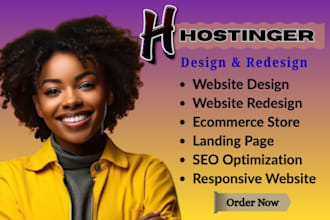 hostinger website design, fix hostinger website redesign hostinger website seo