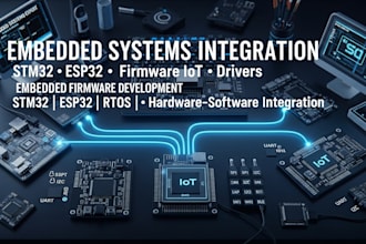 embedded system integration, firmware, rtos, iot, drivers for stm32 and esp32