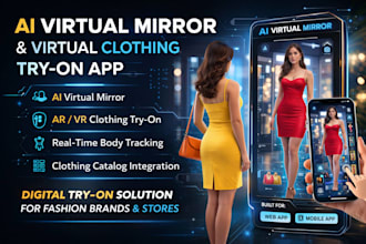 build ai mirror, virtual reality, tryon app, virtual ai mirror app virtual cloth