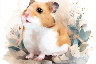watercolor illustrations of cute animals