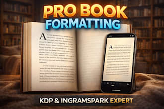 format your ebook, paperback, and hardcover for amazon KDP and ingramspark