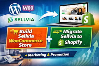 build sellvia woocommerce dropshipping store migrate sellvia to shopify website