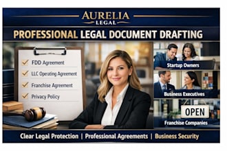 draft fdd agreement, llc operating agreement, franchise agreement privacy policy