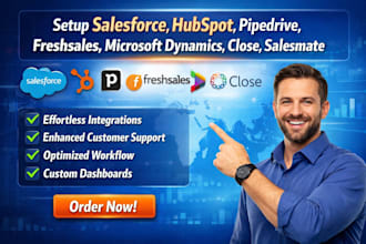 setup pipedrive hubspot bitrix24 microsoft dynamics salesmate freshsales agile