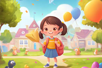 illustrate children book illustration ,children book