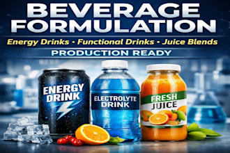 formulate your beverage, energy drink or functional drink for production