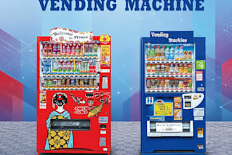 design a unique vending machine wrap