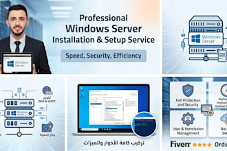 install and configure windows server and sql server professionally