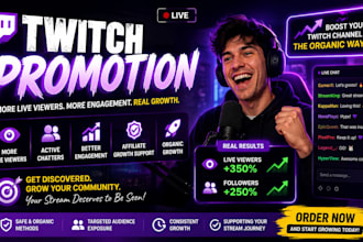 do organic twitch promotion for live viewers