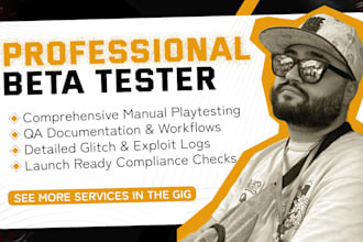 beta test and give detailed review of your steam game