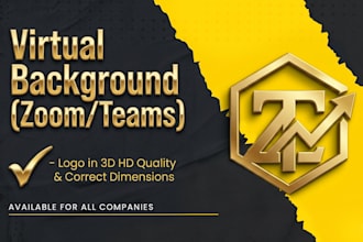 design zoom virtual background with your logo