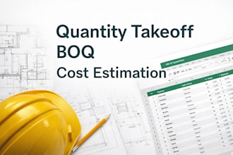 do construction quantity takeoff, boq and cost estimation