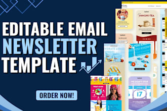 design editable canva, figma, klaviyo,mailchimp, brevo email newsletter template