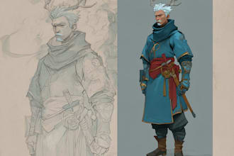 do illustration character art mythical fantasy book cover