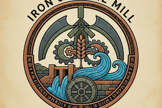 design a unique and professional mill logo for your brand