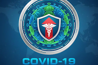 design a professional covid 19 awareness logo