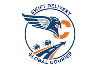 design a fast and professional courier logo for your brand