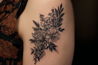 design custom realistic sleeve tattoo design, sleeve tattoo