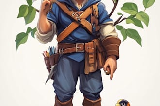 design 2d game character or 2d game character animation