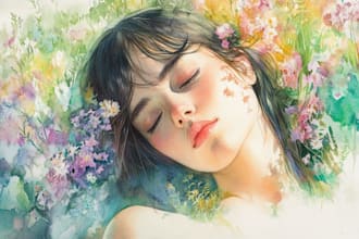 draw a unique watercolor illustration