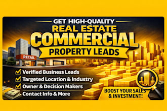 provide real estate commercial properties leads  with skip tracing
