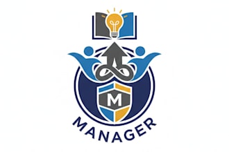 design a professional manager logo for your business or brand