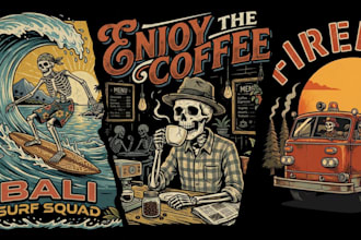 create a cool vintage style illustration