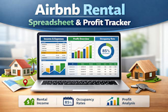 design airbnb vacation rental spreadsheet property tracker rental profit tracker