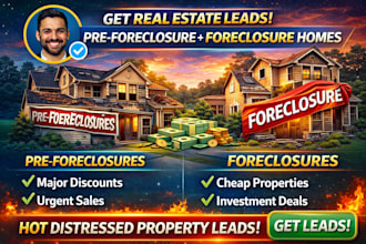 do real estate pre foreclosure and foreclosure list with skip tracing