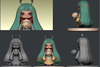 create 3d model for original IP, figurine and 3d print