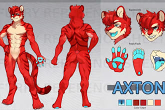 draw furry fursona reference sheet furry anthro sfw nsfw character oc ref sheet