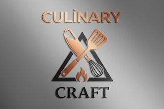 design a modern and creative kitchen logo for your brand
