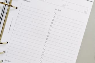 design printable planner pages, habit tracker and notepad for KDP or etsy