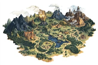 draw a custom map for fantasy, , book or