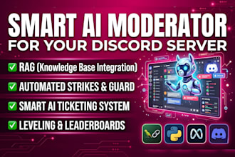develop a discord ai moderator with smart ticketing system