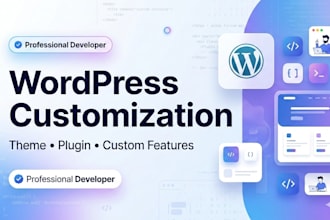 customize wordpress theme plugin and develop custom features