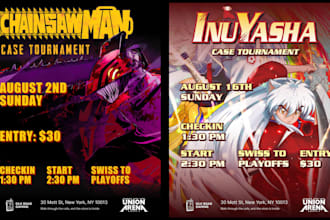 design professional tcg tournament flyer for your event