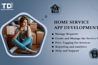 develop home service app, cleaning service app and booking platform