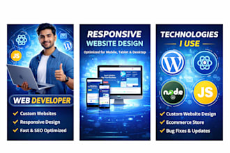 develop a custom website as a front end, back end or full stack developer