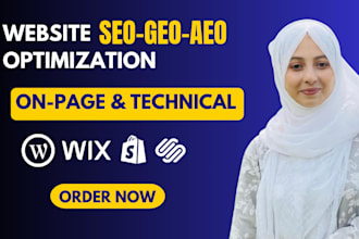 do onpage seo geo aeo service for wordpress shopify wix squarespace website