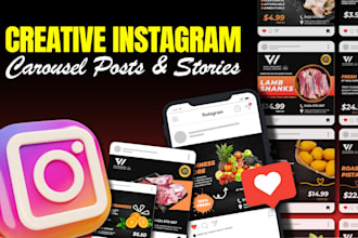 an attractive, creative carousel post for your instagram